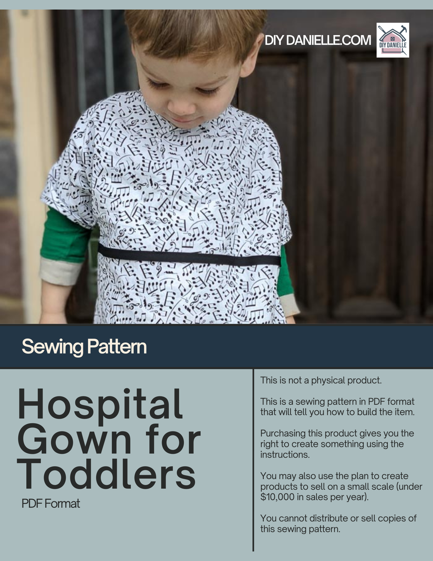 Toddler Hospital Gown Pattern