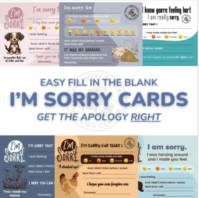 Apology Cards: Fill in The Blank "I'm Sorry" Cards