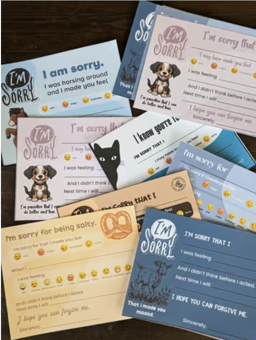 Apology Cards: Fill in The Blank "I'm Sorry" Cards