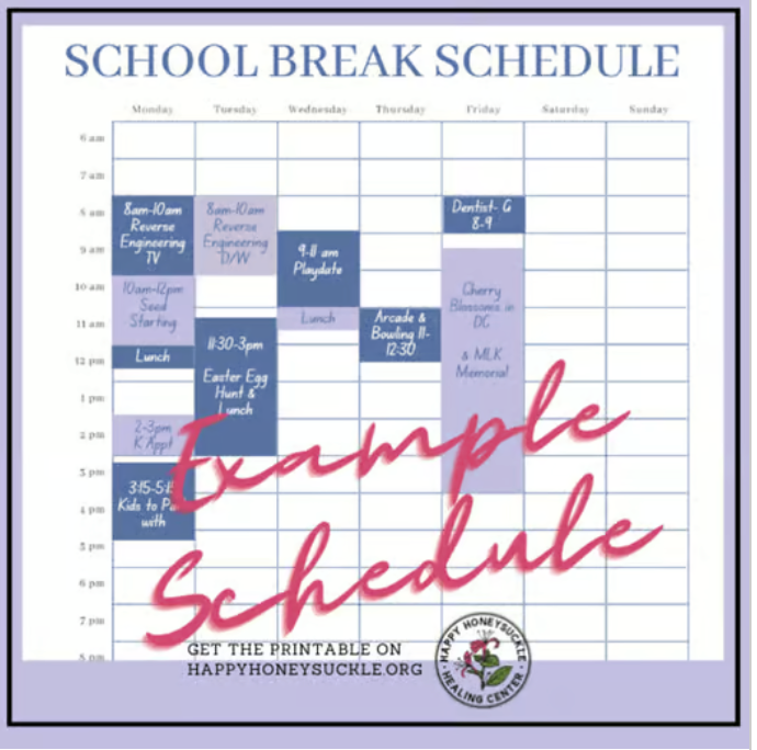School Break Bucket List Worksheets