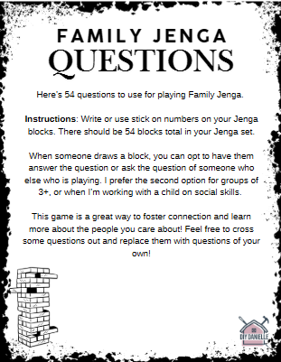 Family Jenga Questions