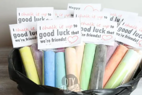 Sidewalk Chalk Valentines/Party Favor Printable