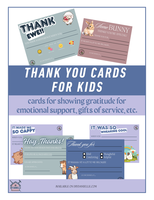 Printable Thank You Cards for Kids – Teach Gratitude Beyond Gifts | Instant Download