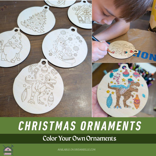 Color Me Ornaments Printable | Christmas Coloring Ornaments for Kids | DIY Holiday Craft
