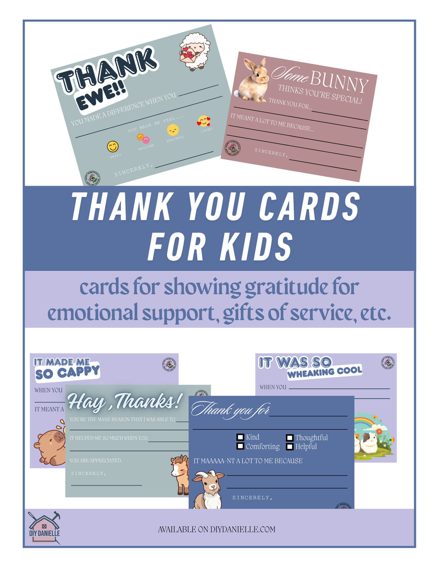 Printable Thank You Cards for Kids – Teach Gratitude Beyond Gifts | Instant Download