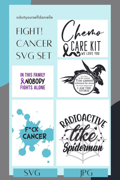 FIGHT! Cancer SVG Set: Gender Neutral