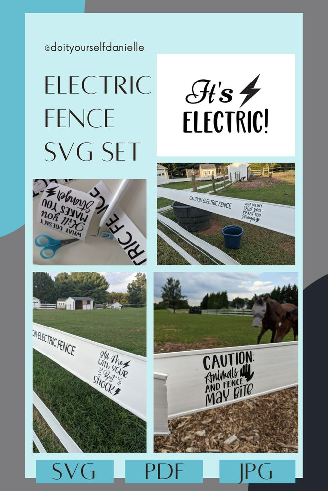 Electric Fence Warning Signs: SVG and Printable