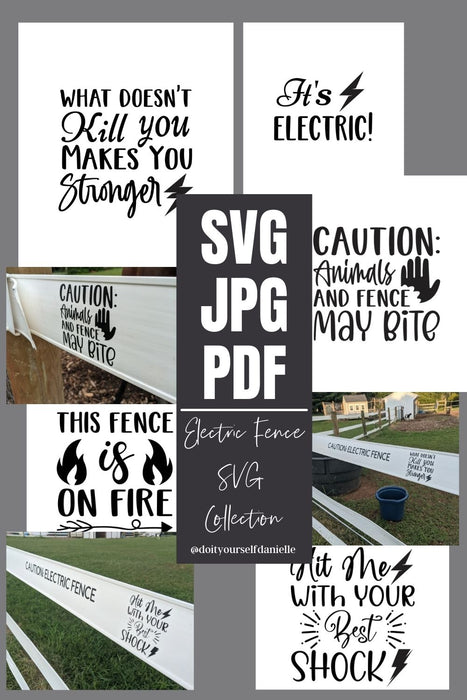 Electric Fence Warning Signs: SVG and Printable