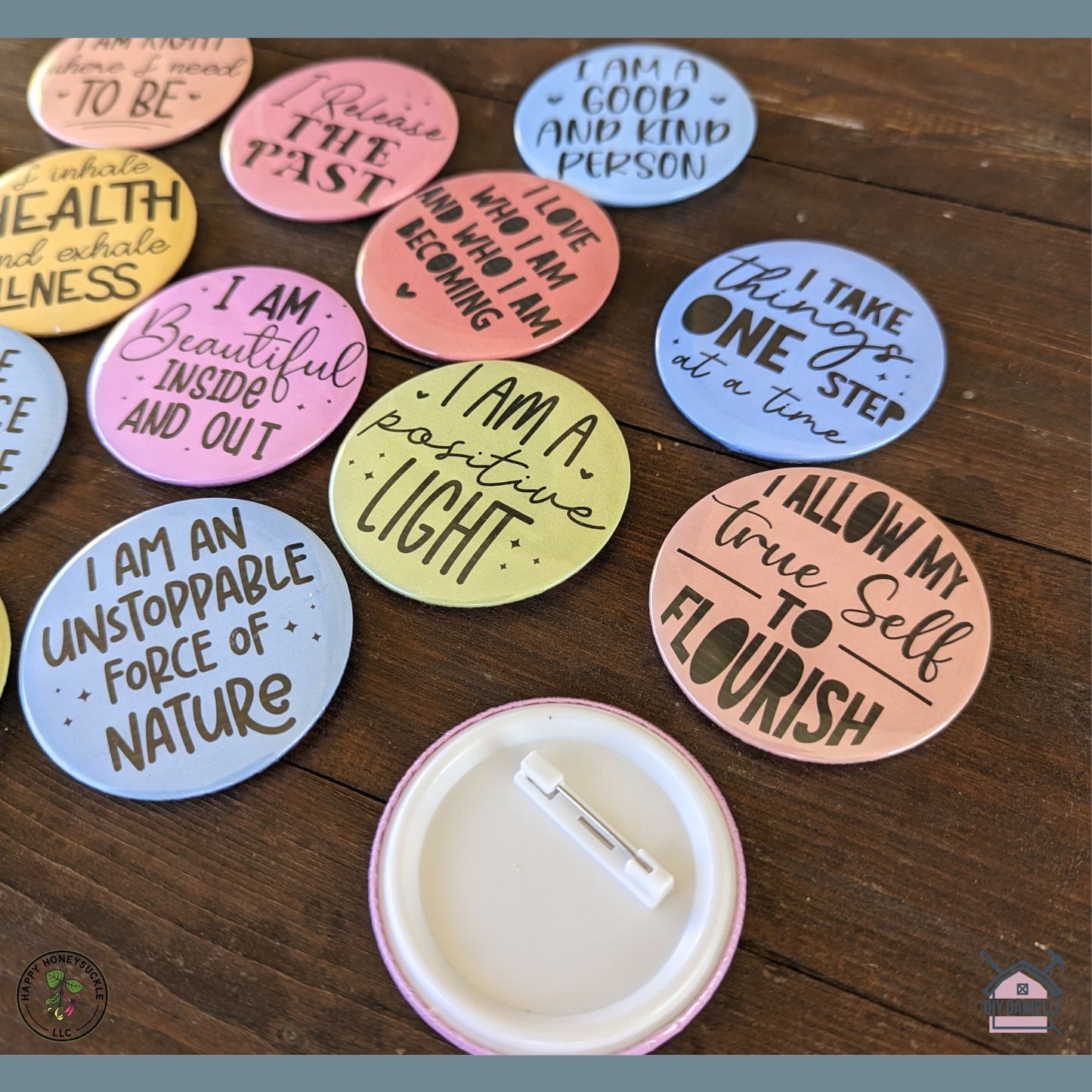 Positive Affirmations Pins (Buttons)