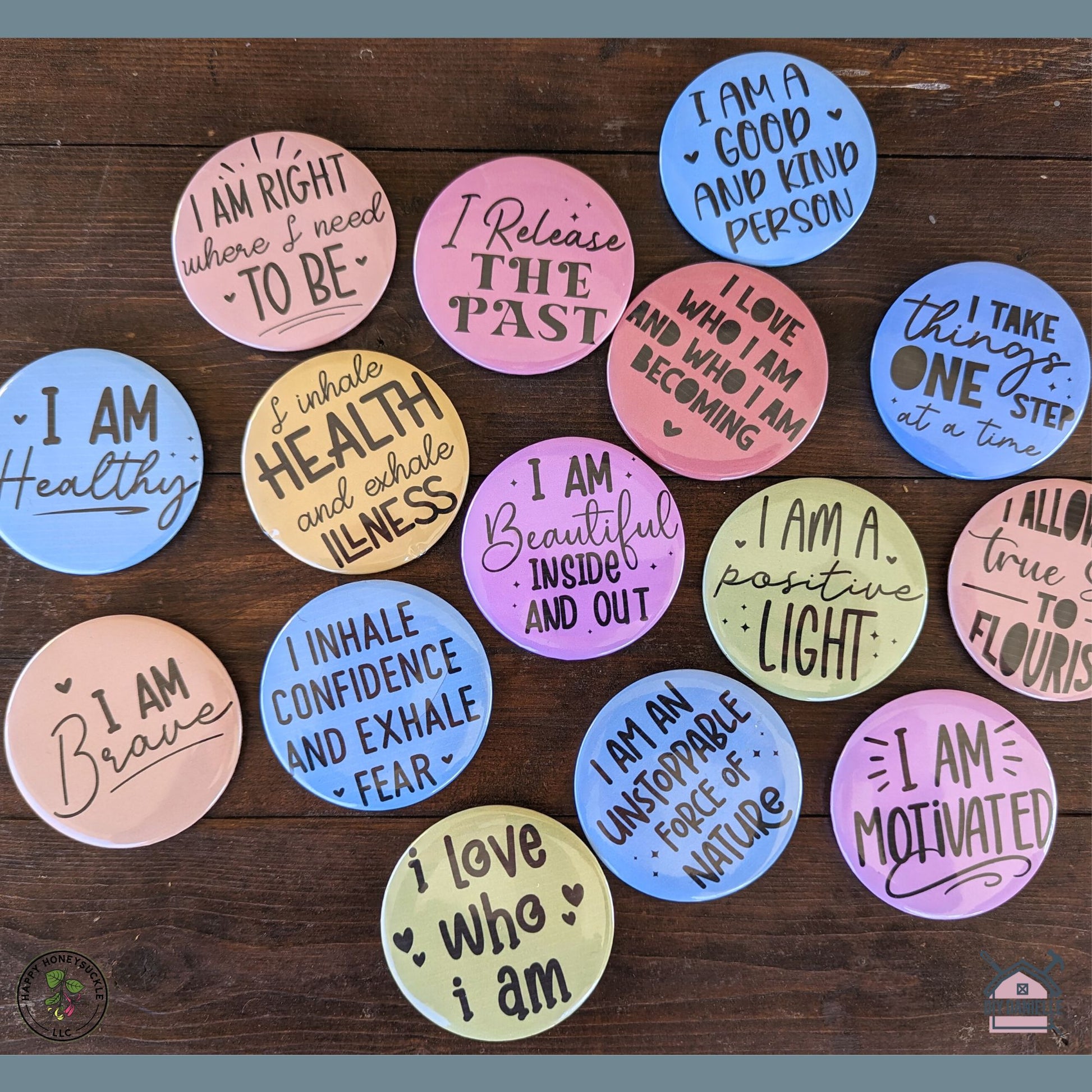 Positive Affirmations Pins (Buttons) – Do-It-Yourself Danielle