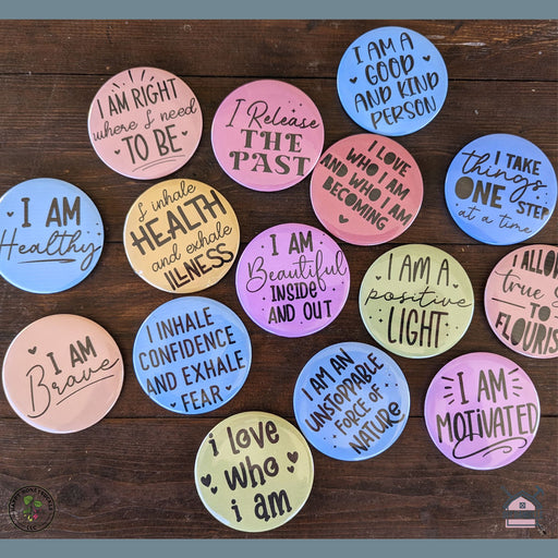 Positive Affirmations Pins (Buttons)
