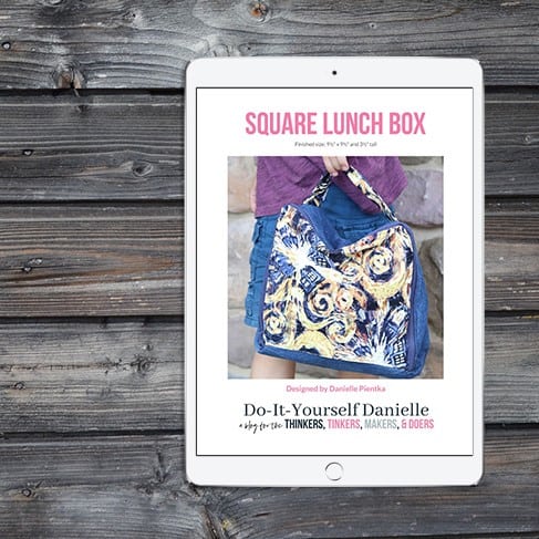 Zippered Square Lunch Box PDF Pattern - Do-It-Yourself Danielle
